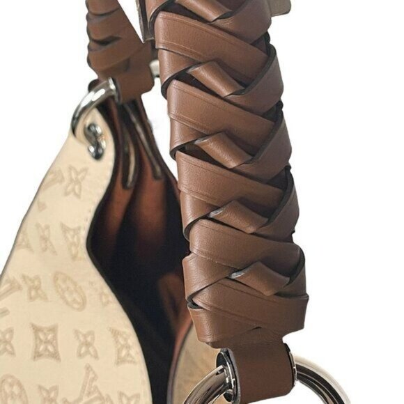 Authentic Louis Vuitton Monogram Carmel Hobo Mahina Leather Shoulder Tote Bag - Picture 6 of 11